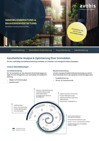 Factsheet Immobilienberatung und Bauherrenvertretung (in German)